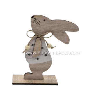 Easter Bunny Wooden Decoration